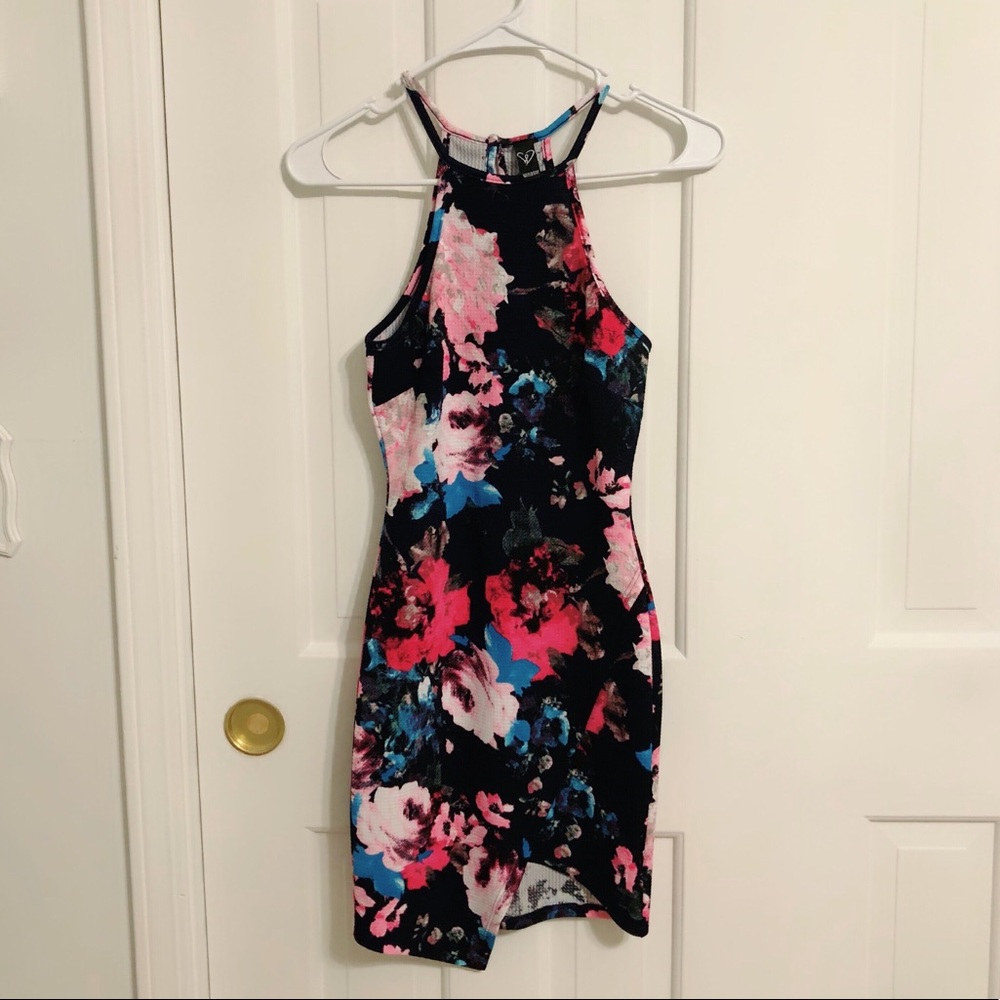 Windsor Navy & Pink Floral Mini Dress